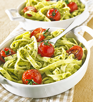 tomates au pesto